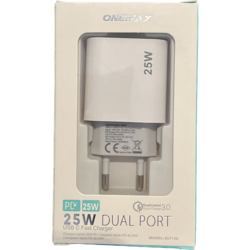 Adaptador ONEMAX 25W USB C