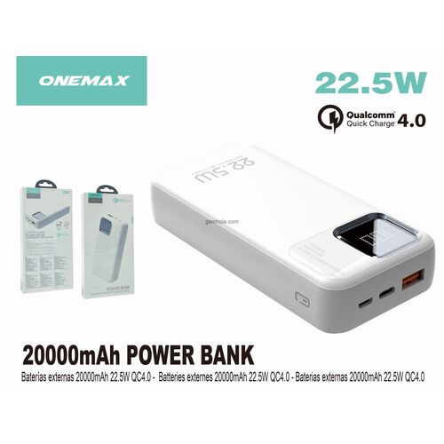 PowerBank ONEMAX EFX-104 20000mAh 22.5W