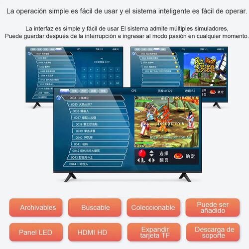 Consola de videojuegos Arcade MT6 4K HD, mando Dual 3D con más de 10000 juegos, compatible con HDMI, accesorios de PS1