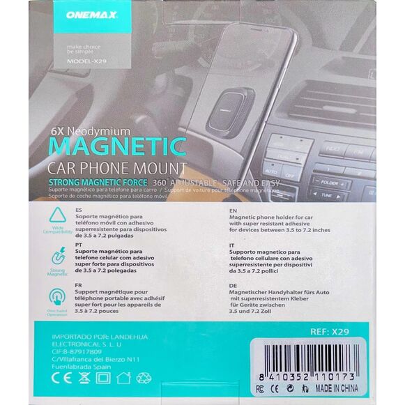 Soporte Salpicadero Magntico Onemax X29