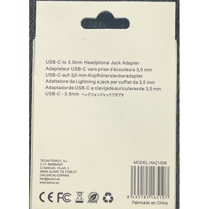 Adaptador USB-C HeadSet Jack Macho Compatibles iPhone 15